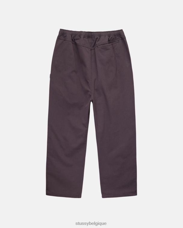 pantalon pantalon de plage brossé unisexe vin STUSSY V46H316