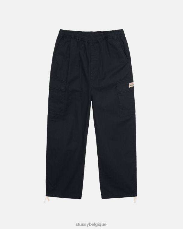 pantalon pantalon de plage cargo indéchirable unisexe noir STUSSY V46H339