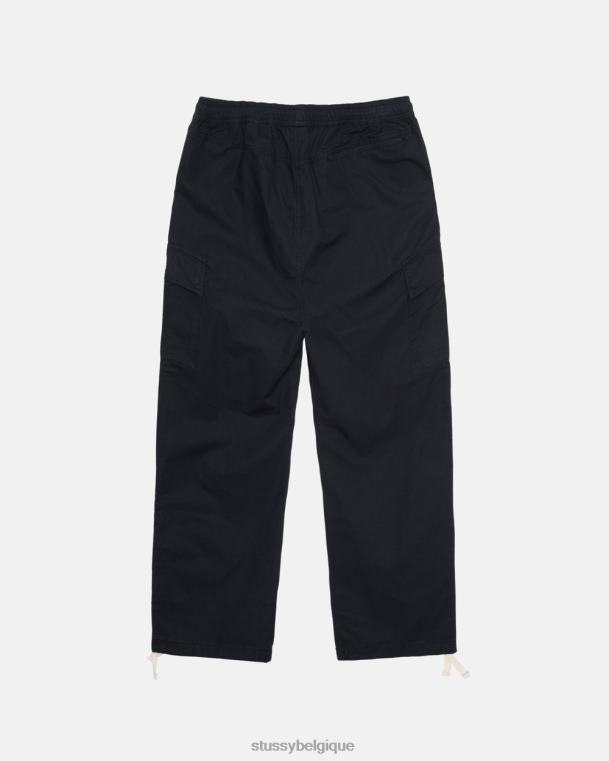 pantalon pantalon de plage cargo indéchirable unisexe noir STUSSY V46H339