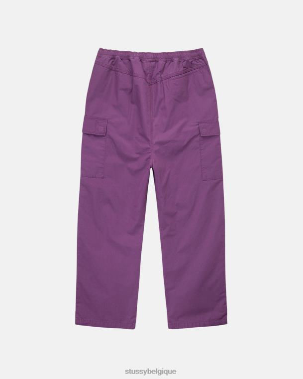 pantalon pantalon de plage cargo indéchirable unisexe violet STUSSY V46H336