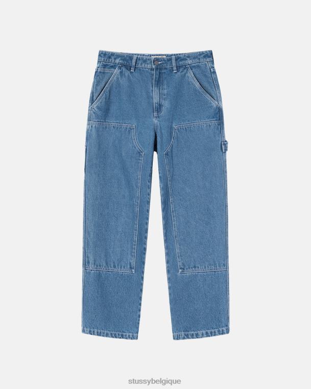 pantalon pantalon de travail en jean unisexe bleu STUSSY V46H308