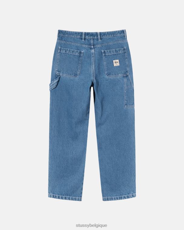 pantalon pantalon de travail en jean unisexe bleu STUSSY V46H308