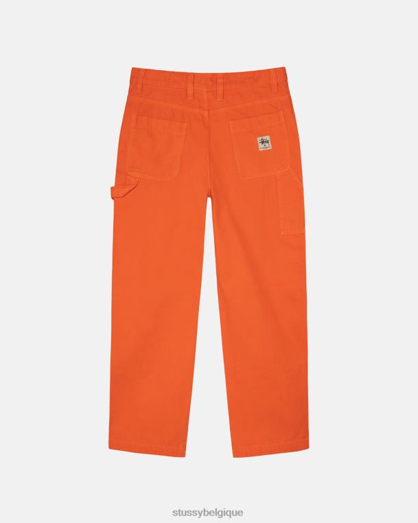 pantalon pantalon de travail en toile unisexe orange STUSSY V46H312