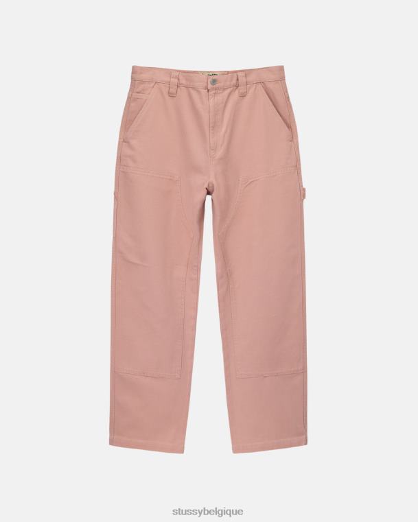 pantalon pantalon de travail en toile unisexe saumon STUSSY V46H311