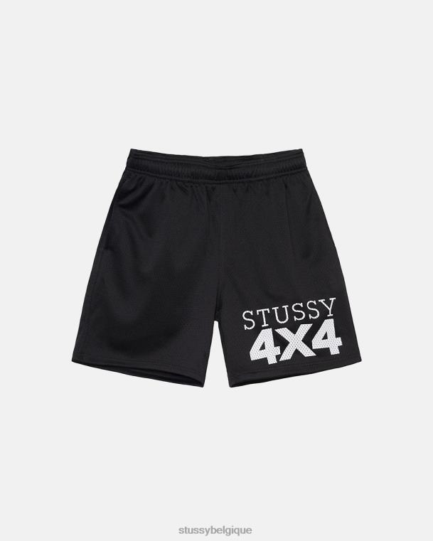 shorts Short en maille 4x4 unisexe noir STUSSY V46H301