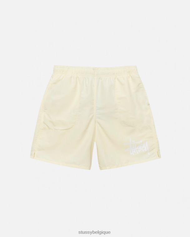 shorts grand short d'eau de base unisexe crème STUSSY V46H108