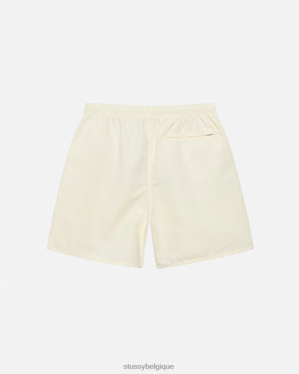 shorts grand short d'eau de base unisexe crème STUSSY V46H108