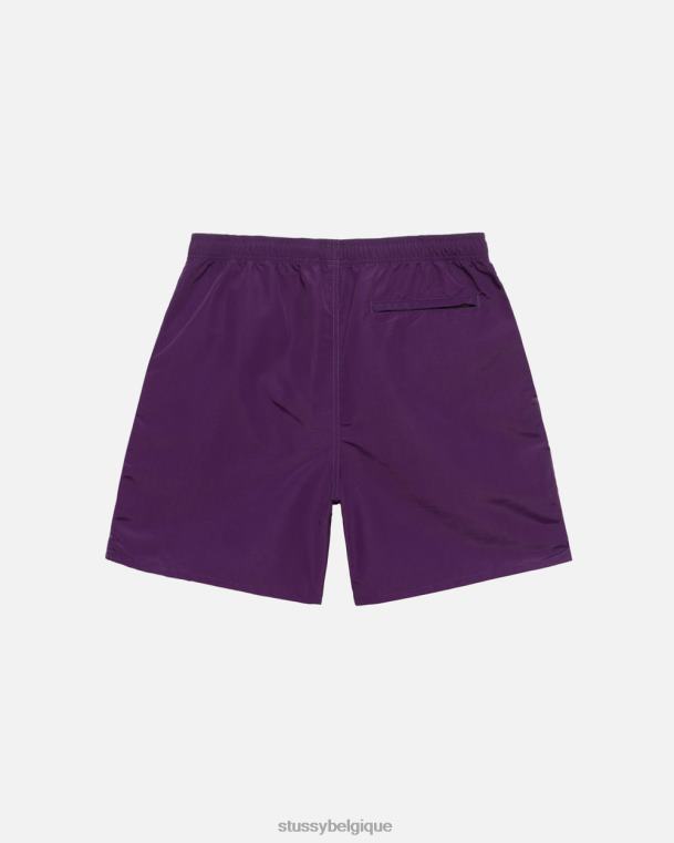 shorts grand short d'eau de base unisexe prune STUSSY V46H103