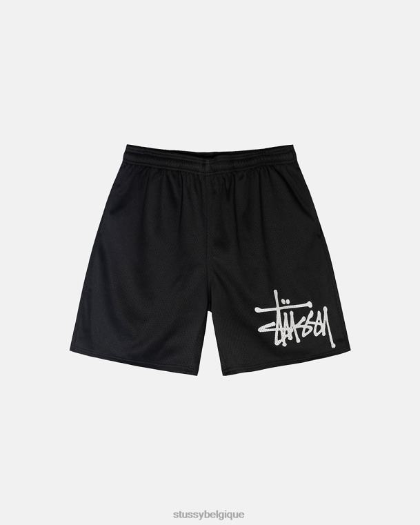 shorts grand short en maille de base unisexe noir STUSSY V46H269