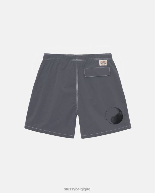 shorts notre atelier historique manque d'eau unisexe charbon STUSSY V46H93