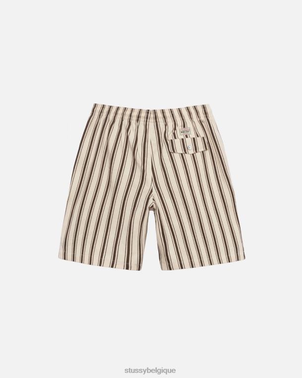 shorts our legacy work shop short laguna unisexe rayure en toile naturelle STUSSY V46H266