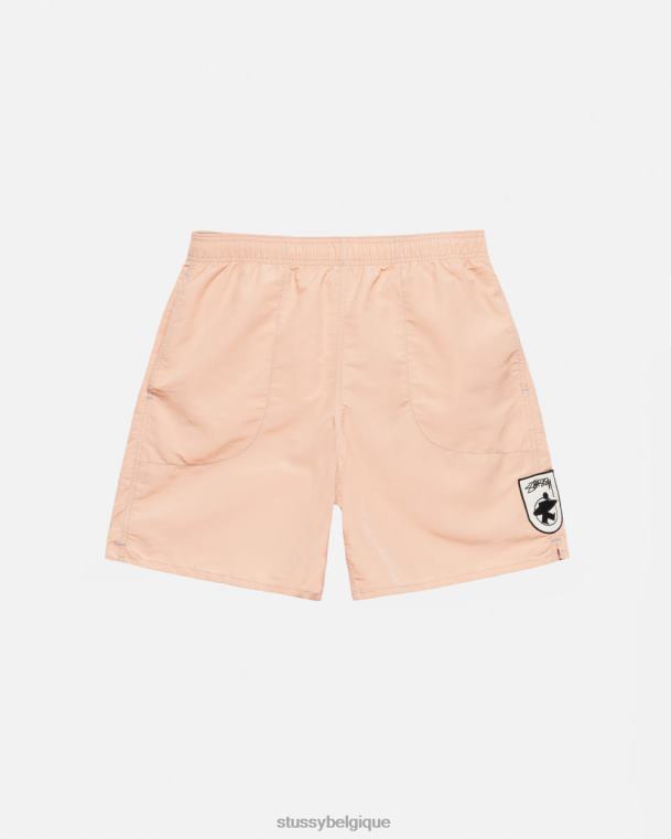 shorts short de bain patch surfman unisexe saumon STUSSY V46H99