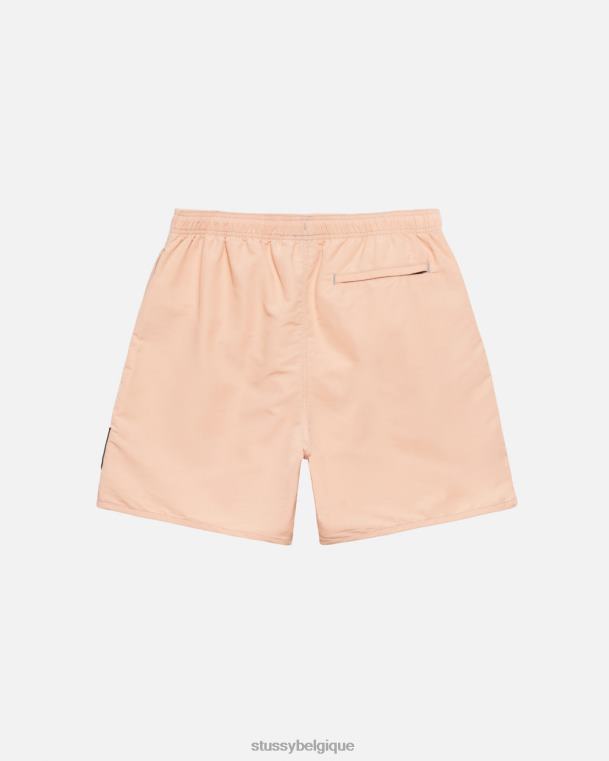 shorts short de bain patch surfman unisexe saumon STUSSY V46H99