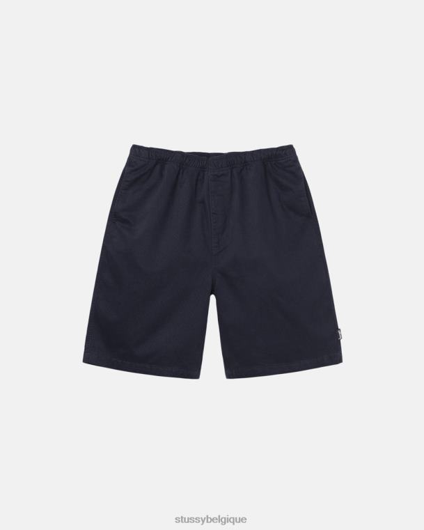 shorts short de plage brossé unisexe marine STUSSY V46H281