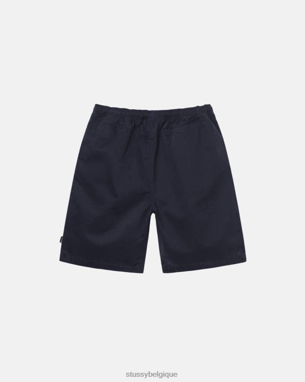 shorts short de plage brossé unisexe marine STUSSY V46H281