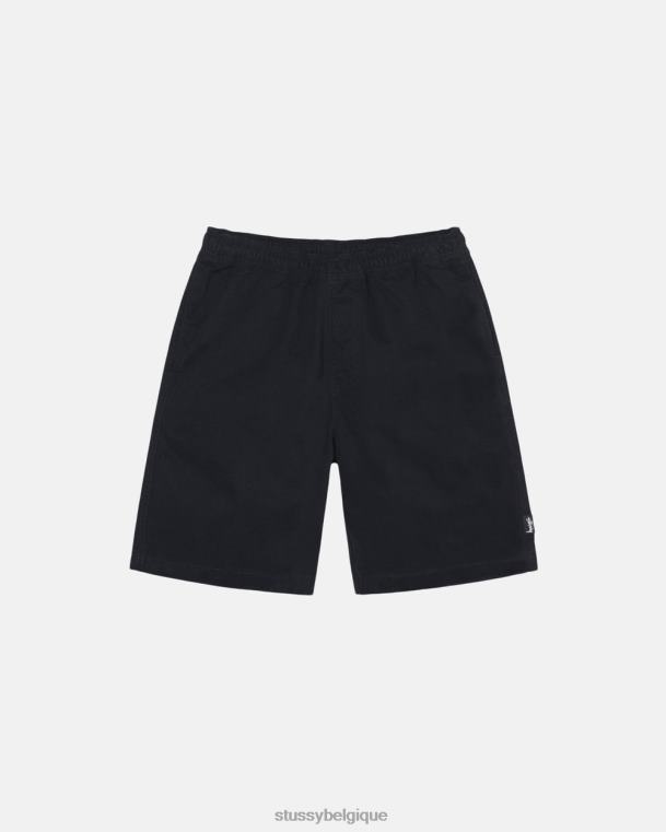 shorts short de plage brossé unisexe noir STUSSY V46H280