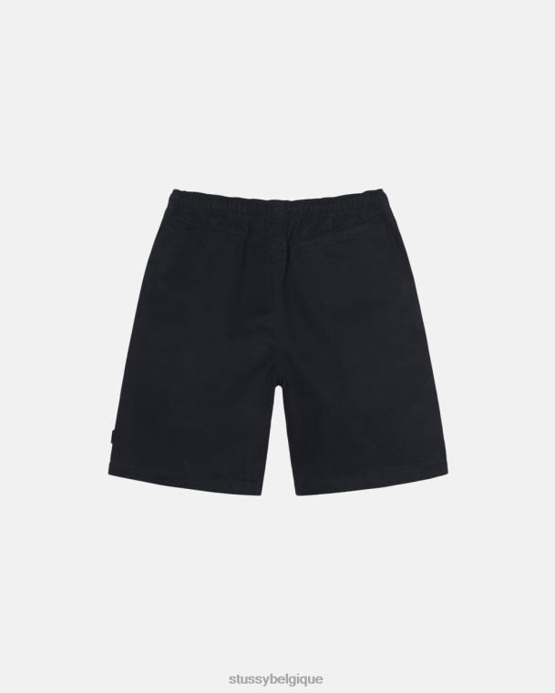 shorts short de plage brossé unisexe noir STUSSY V46H280