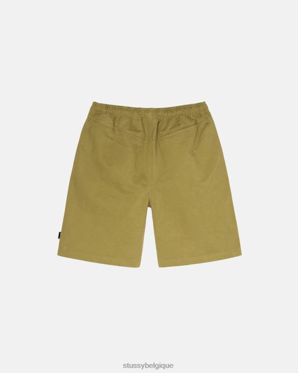 shorts short de plage brossé unisexe olive vif STUSSY V46H285