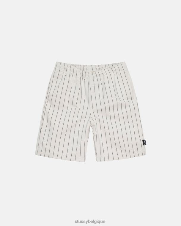 shorts short de plage brossé unisexe rayures imprimées d'os STUSSY V46H275