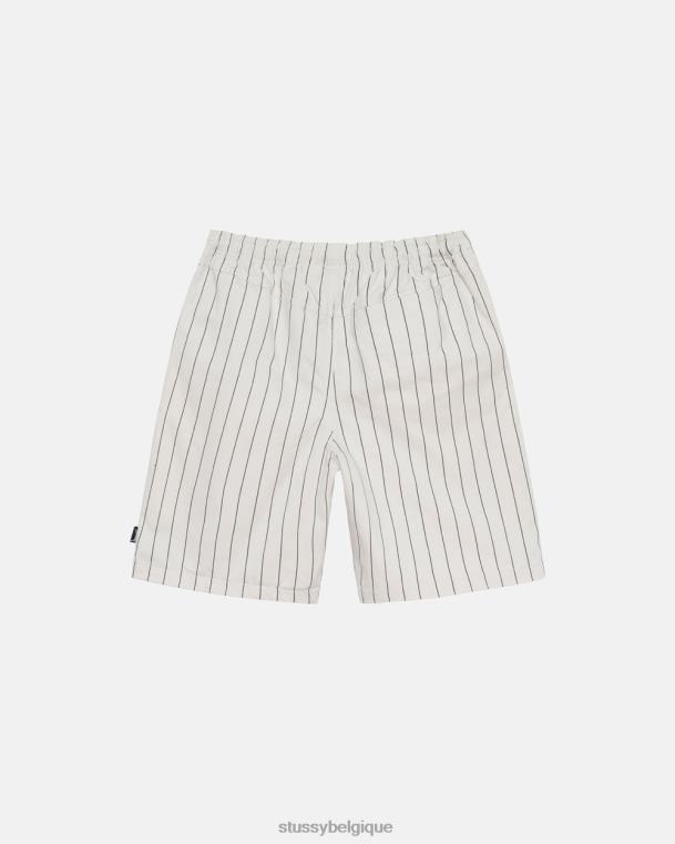 shorts short de plage brossé unisexe rayures imprimées d'os STUSSY V46H275