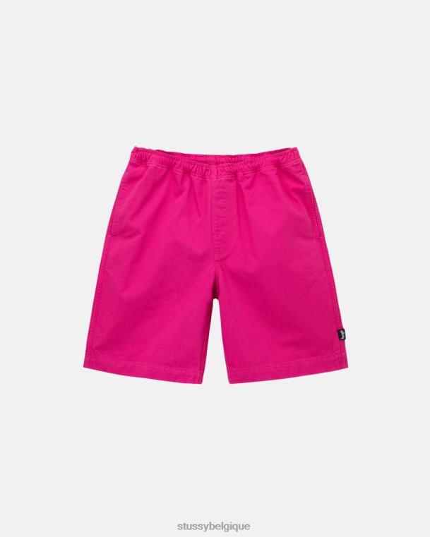 shorts short de plage brossé unisexe rose vif STUSSY V46H286
