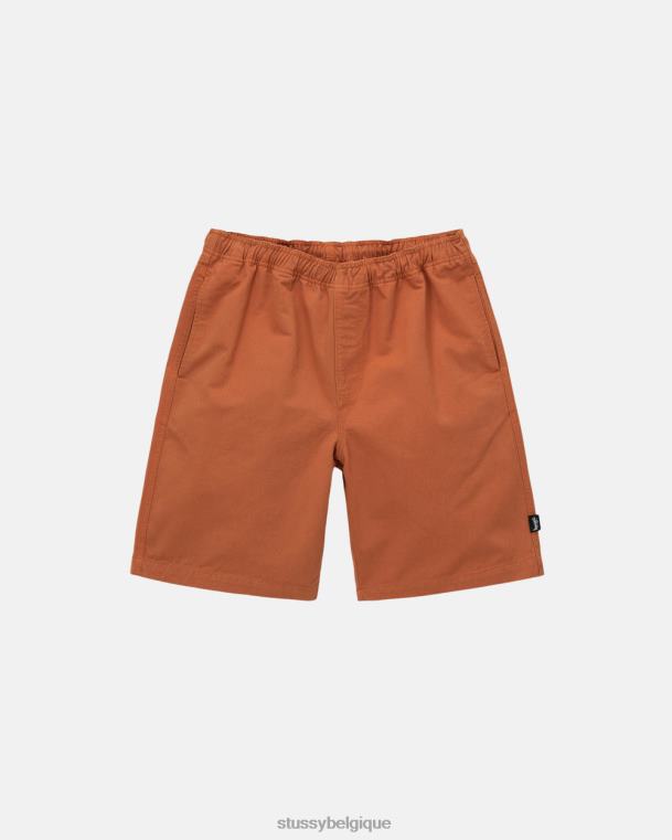 shorts short de plage brossé unisexe rouiller STUSSY V46H287
