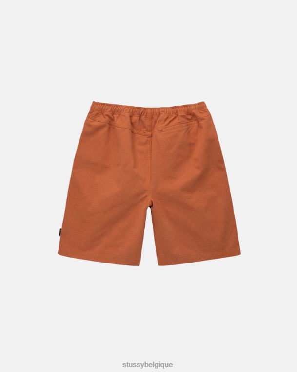 shorts short de plage brossé unisexe rouiller STUSSY V46H287