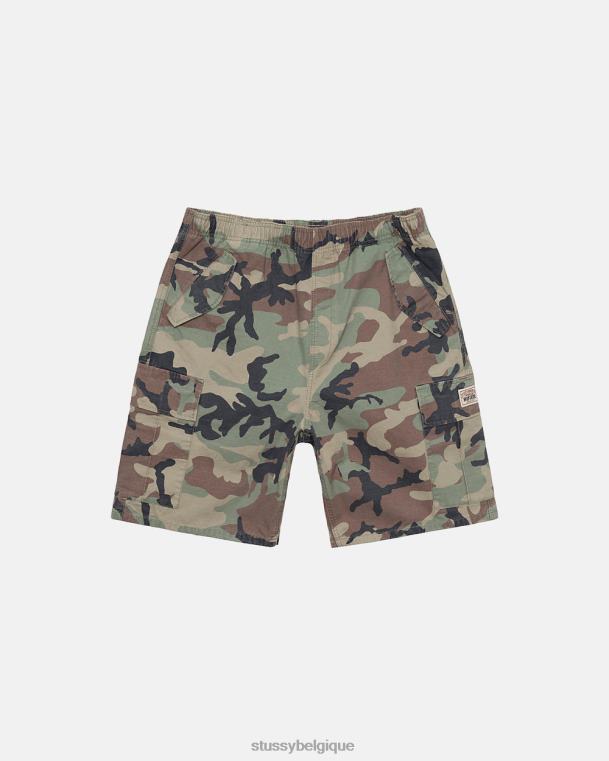 shorts short de plage cargo indéchirable unisexe camouflage STUSSY V46H273