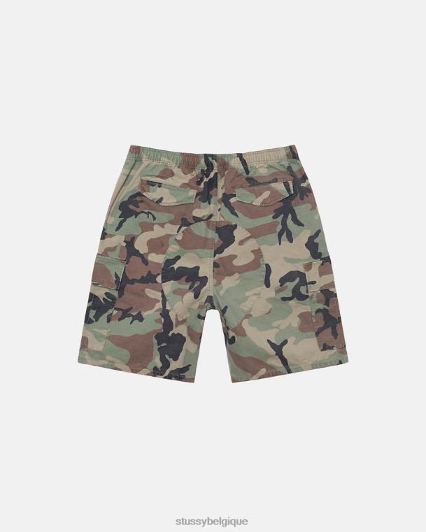 shorts short de plage cargo indéchirable unisexe camouflage STUSSY V46H273
