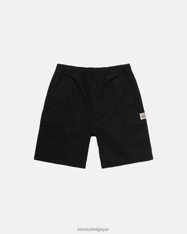 shorts short de plage cargo indéchirable unisexe noir STUSSY V46H271