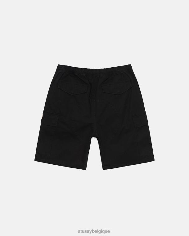 shorts short de plage cargo indéchirable unisexe noir STUSSY V46H271