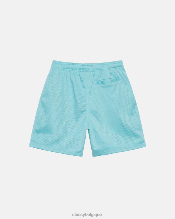 shorts short en filet surfman unisexe aqua STUSSY V46H295