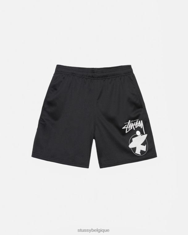 shorts short en filet surfman unisexe noir STUSSY V46H293