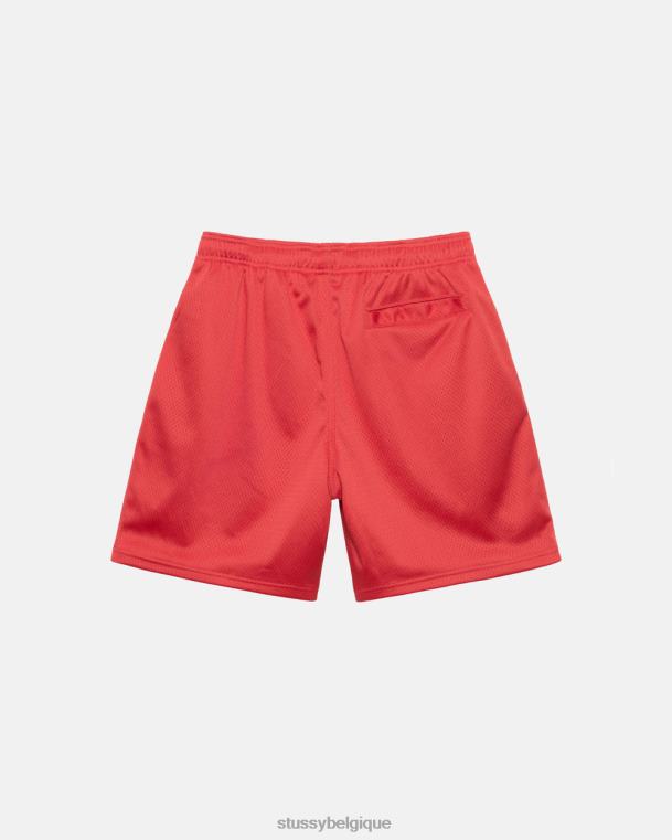 shorts short en filet surfman unisexe rouge STUSSY V46H294