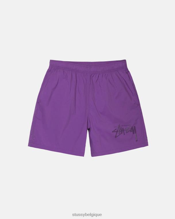 shorts short en nylon gros stock unisexe violet STUSSY V46H289