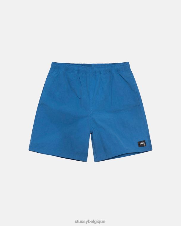 shorts short en nylon à teinture ondulée unisexe cobalt STUSSY V46H297