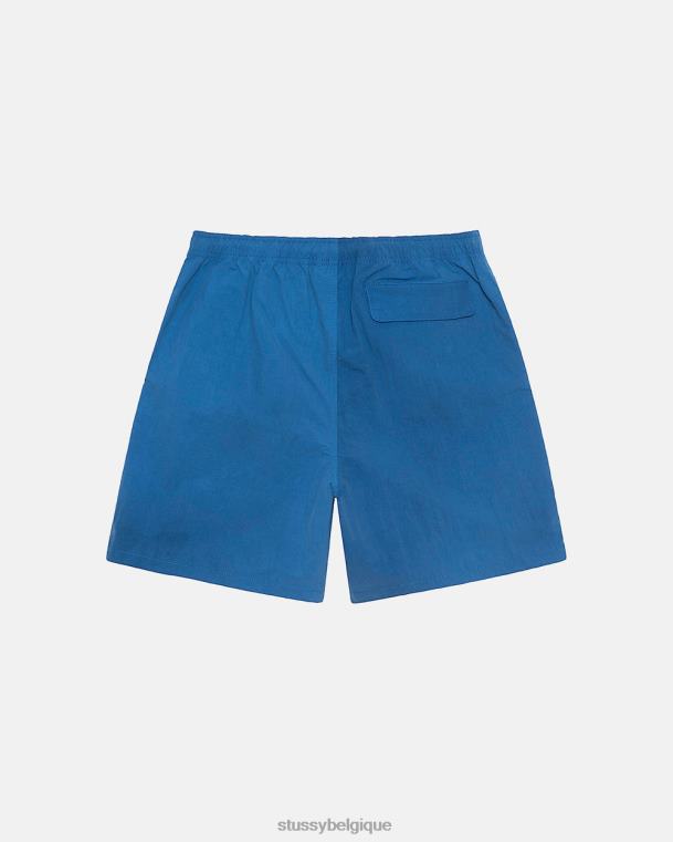 shorts short en nylon à teinture ondulée unisexe cobalt STUSSY V46H297