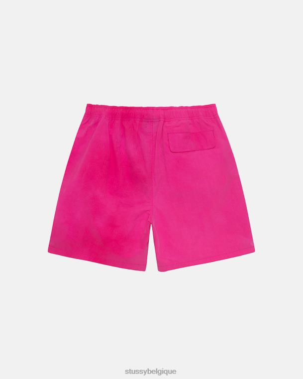 shorts short en nylon à teinture ondulée unisexe fuchsia STUSSY V46H299