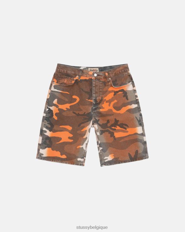 shorts short teint en aérosol big ol ' unisexe camouflage orange STUSSY V46H288