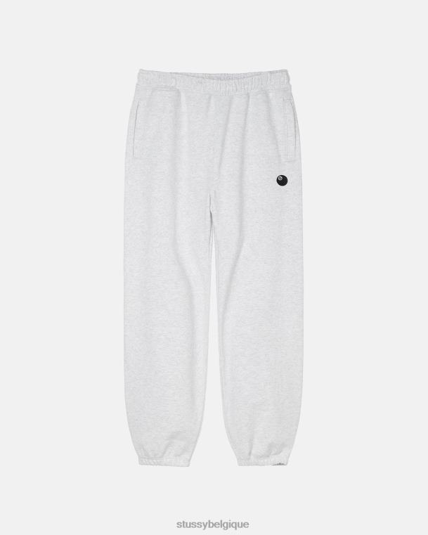 sueurs pantalon brodé 8 boules unisexe bruyère de cendre STUSSY V46H240