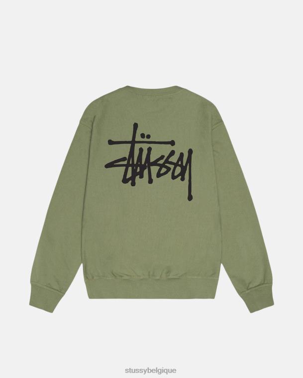 sueurs équipage de base teint au pigment unisexe artichaut STUSSY V46H186