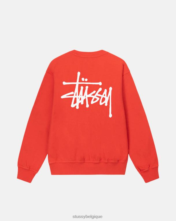 sueurs équipage de base teint au pigment unisexe tomate STUSSY V46H187