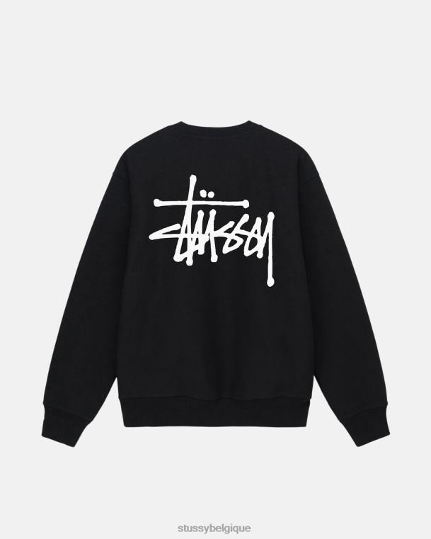 sueurs équipage de base unisexe noir STUSSY V46H191