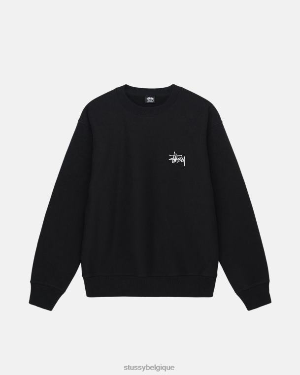 sueurs équipage de base unisexe noir STUSSY V46H191