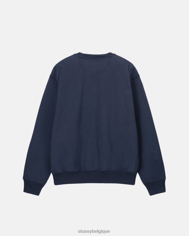 sueurs équipage de logo stock surteint unisexe marine STUSSY V46H142