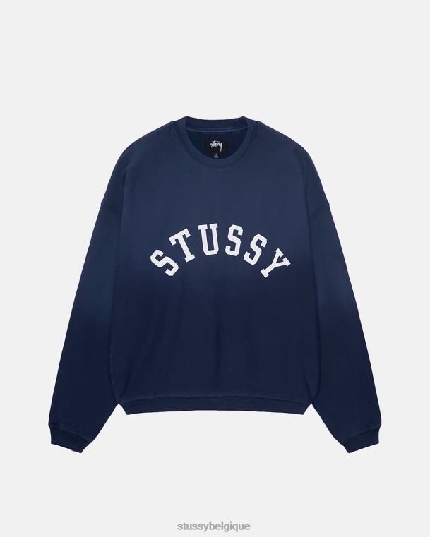 sueurs équipage surdimensionné délavé par le soleil unisexe marine STUSSY V46H159