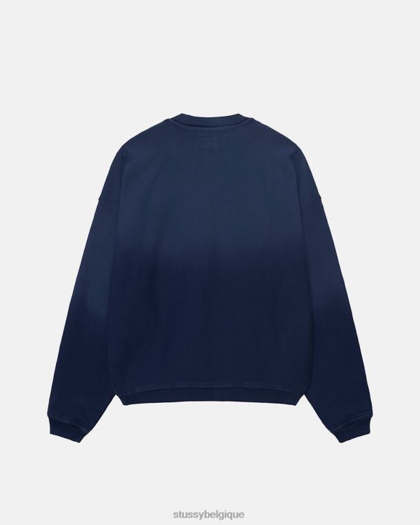 sueurs équipage surdimensionné délavé par le soleil unisexe marine STUSSY V46H159
