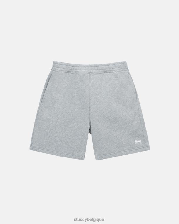 sueurs short de survêtement à logo unisexe gris chiné STUSSY V46H140
