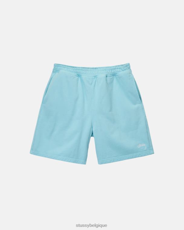 sueurs short en molleton à logo surteint unisexe bleu STUSSY V46H150