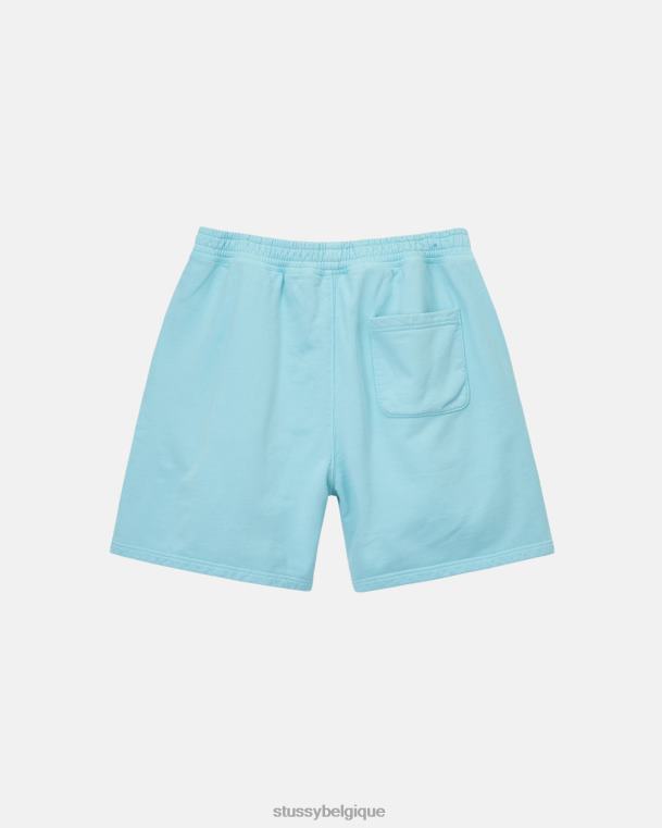 sueurs short en molleton à logo surteint unisexe bleu STUSSY V46H150